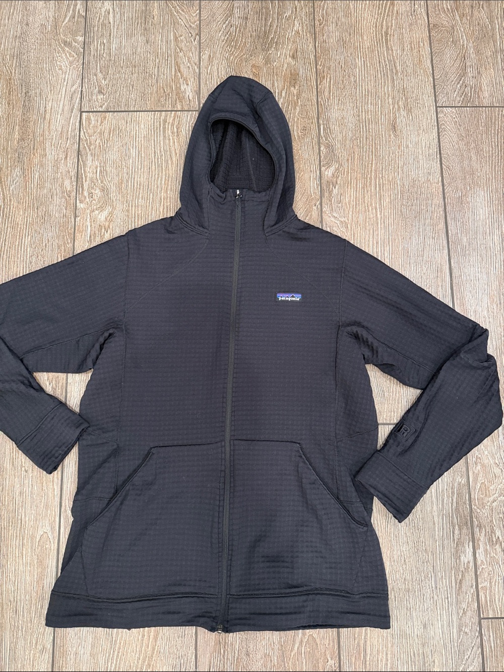 Patagonia Black Lightweight Hooded Full-Zip Jacket